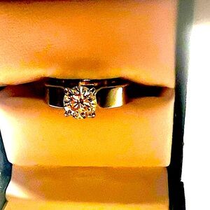 1.51 Carat Custom Platinum Diamond Solitaire Engagement Ring.